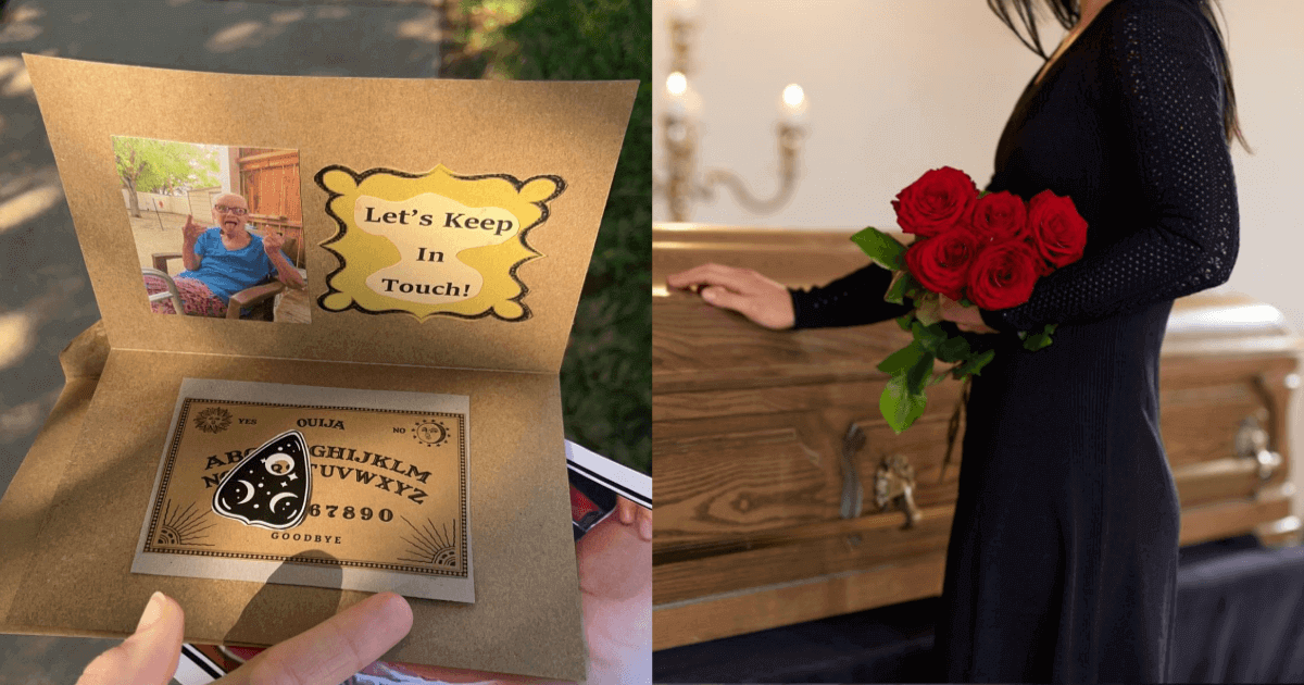 Grandma who died of cancer gives Ouija boards to funeral guests 'Let's